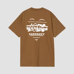 Carhartt WIP Runaway T-Shirt Hamilton Brown/White