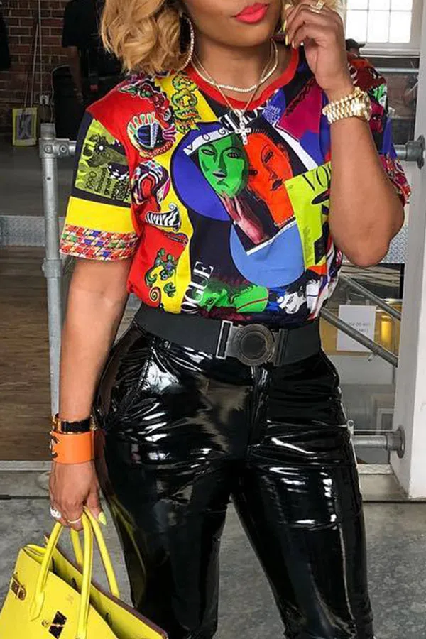 Cartoon Print T-Shirt