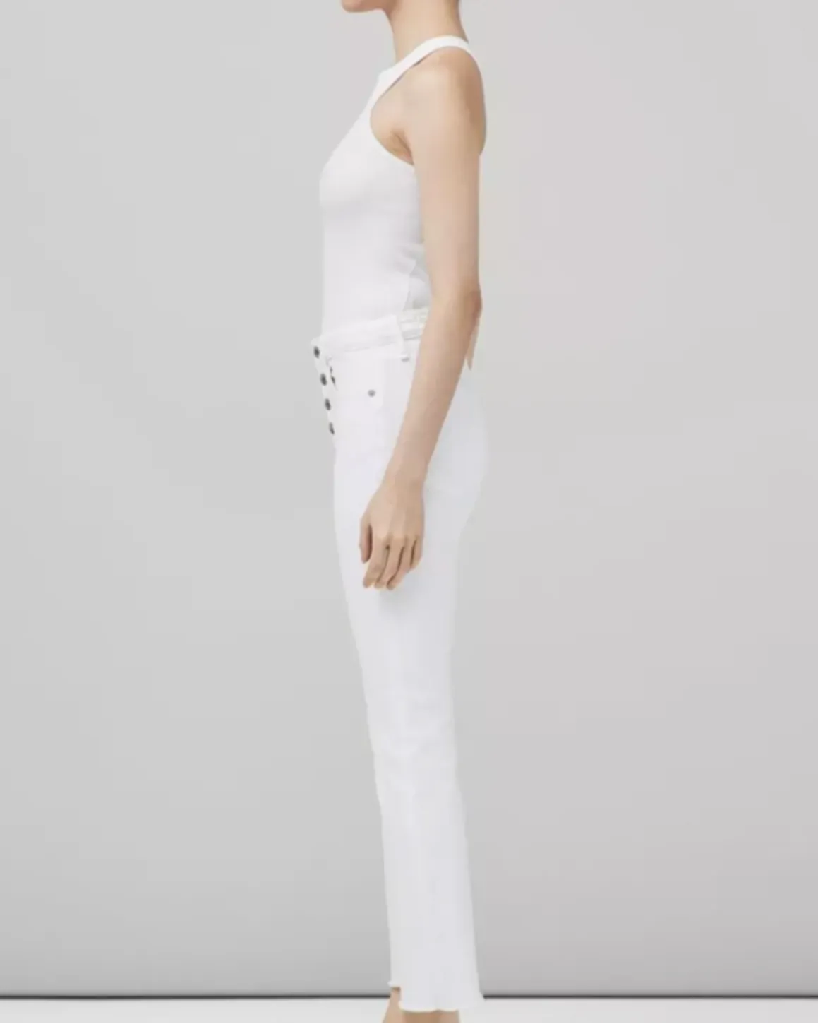 Casey High-Rise Ankle Flare | Optic White