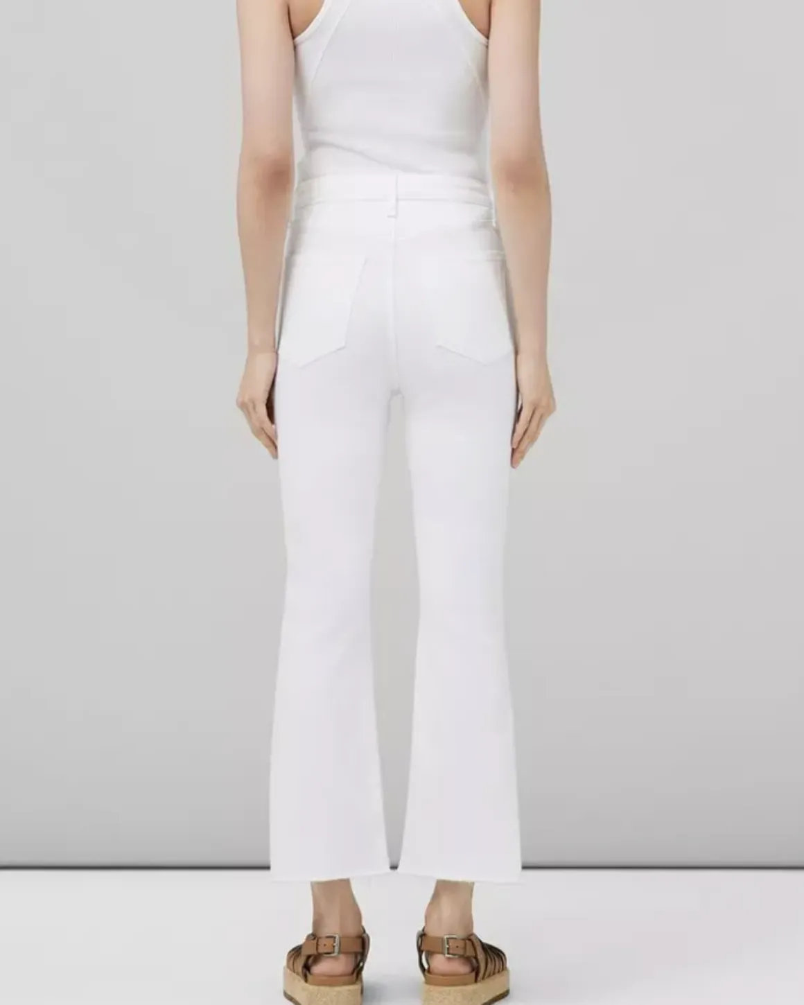 Casey High-Rise Ankle Flare | Optic White