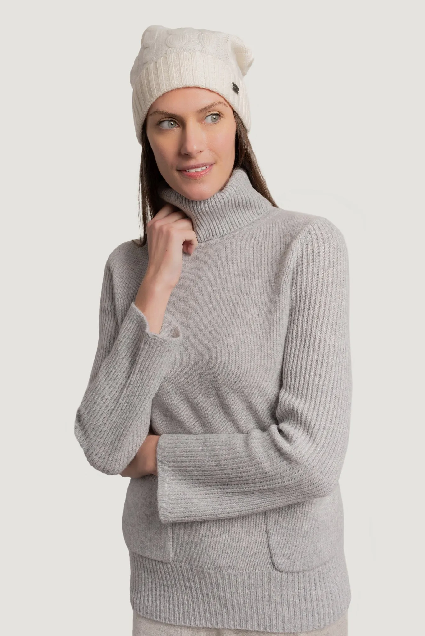 Cashmere Cable Beanie