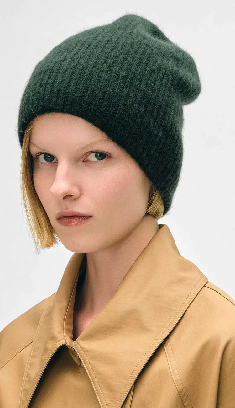 Cashmere Plush Rib Beanie
