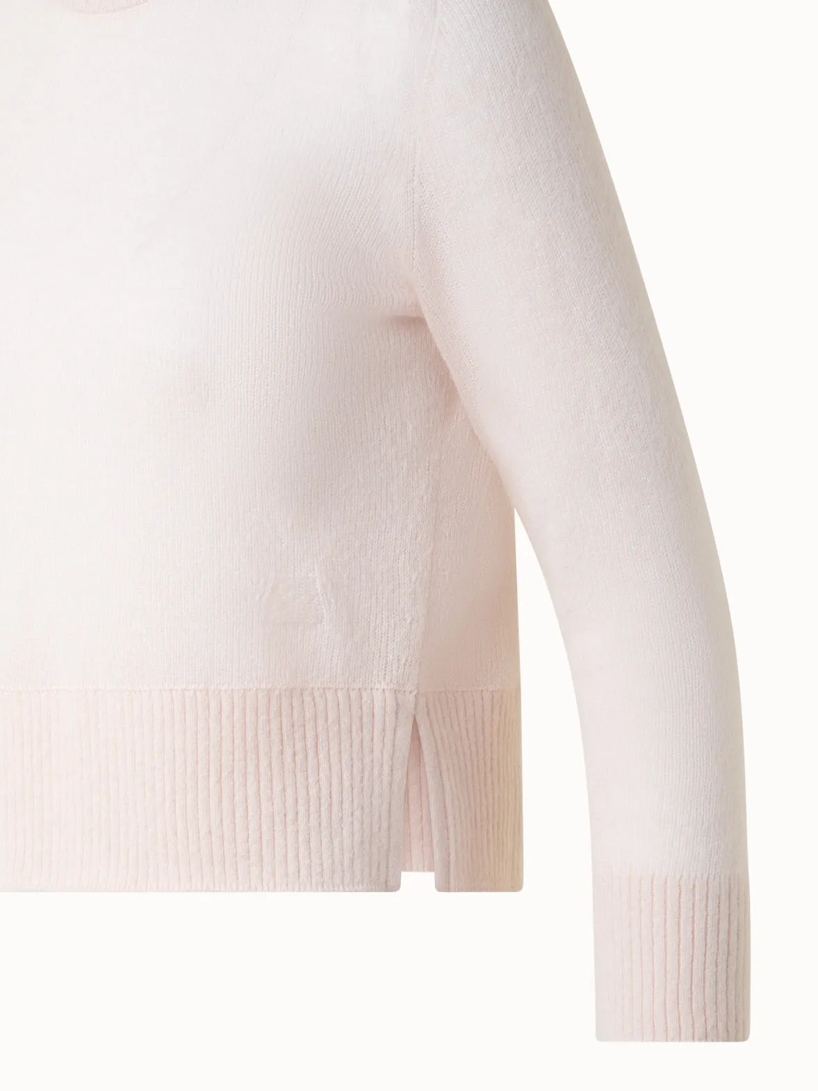 Cashmere Silk Sweater with Bracelet Sleeves