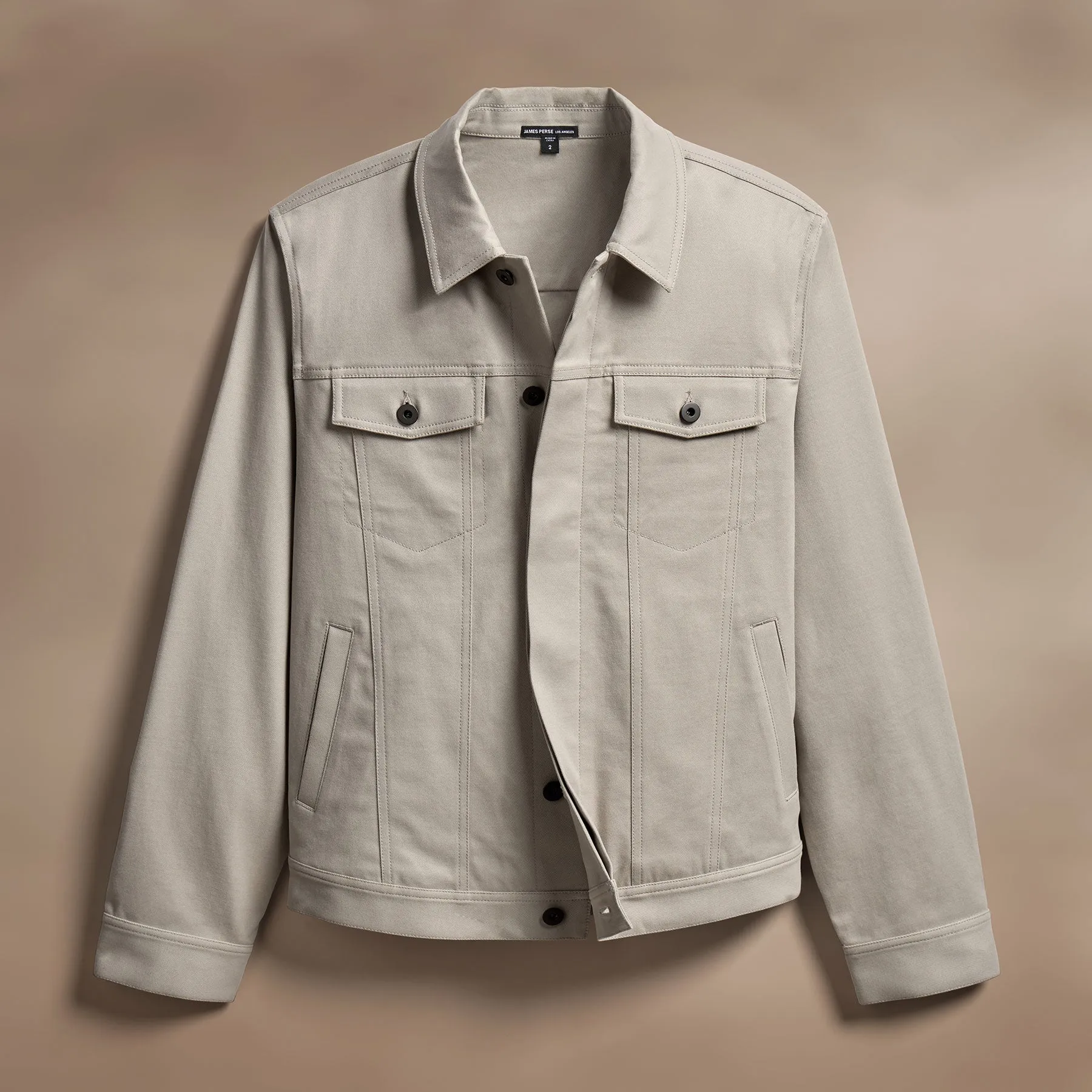 Cashmere Touch Cotton Jacket - Light Tan
