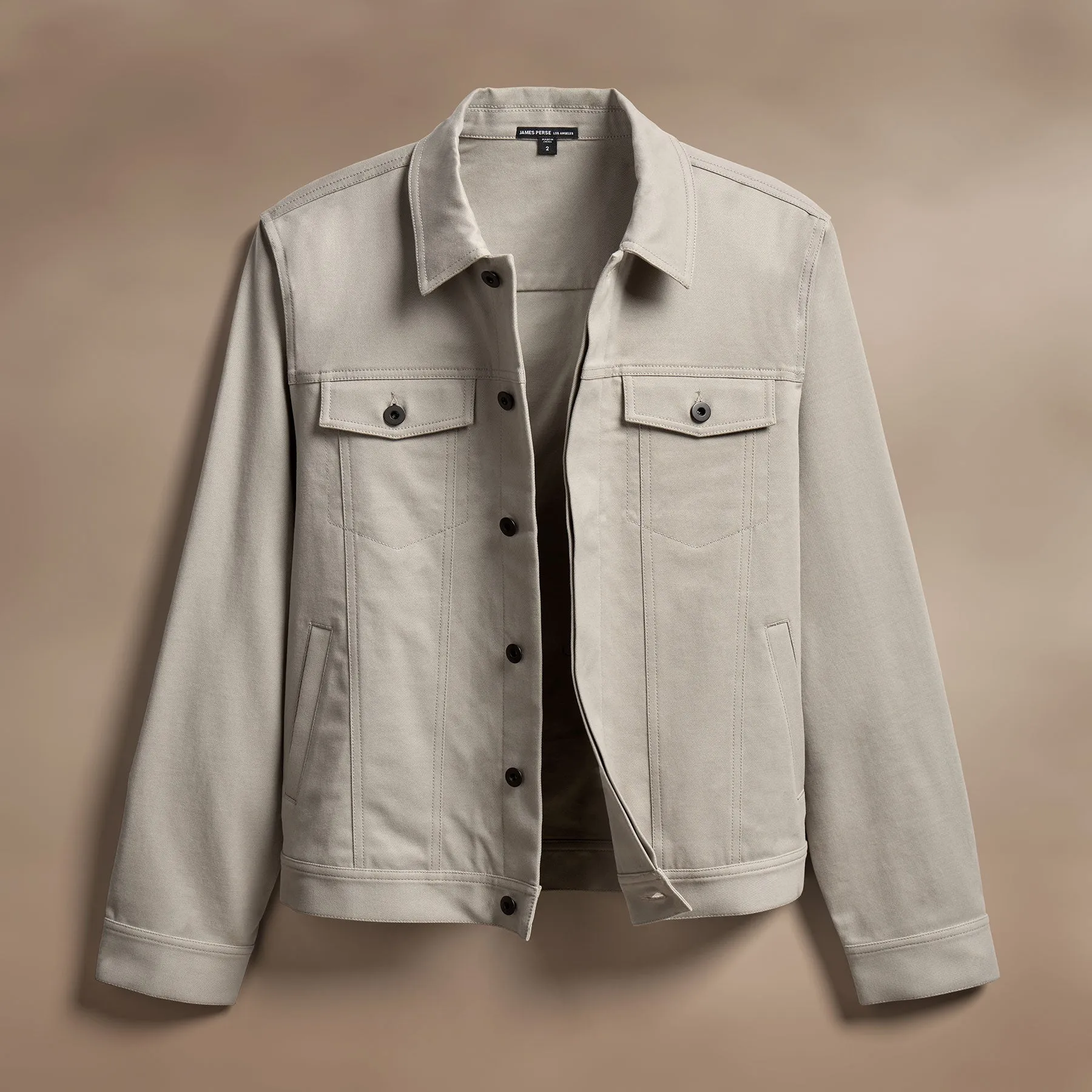 Cashmere Touch Cotton Jacket - Light Tan