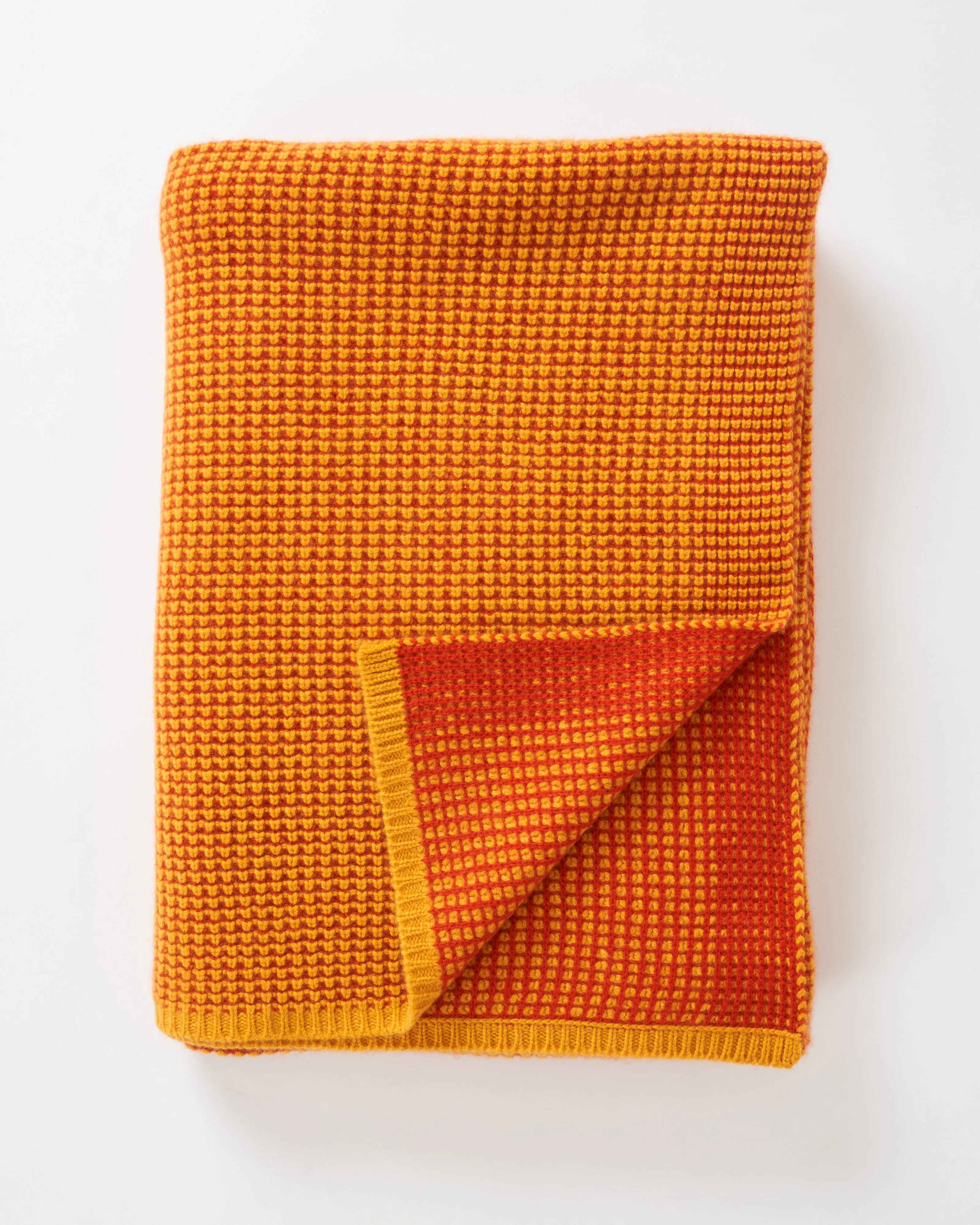 cashmere waffle knit throw