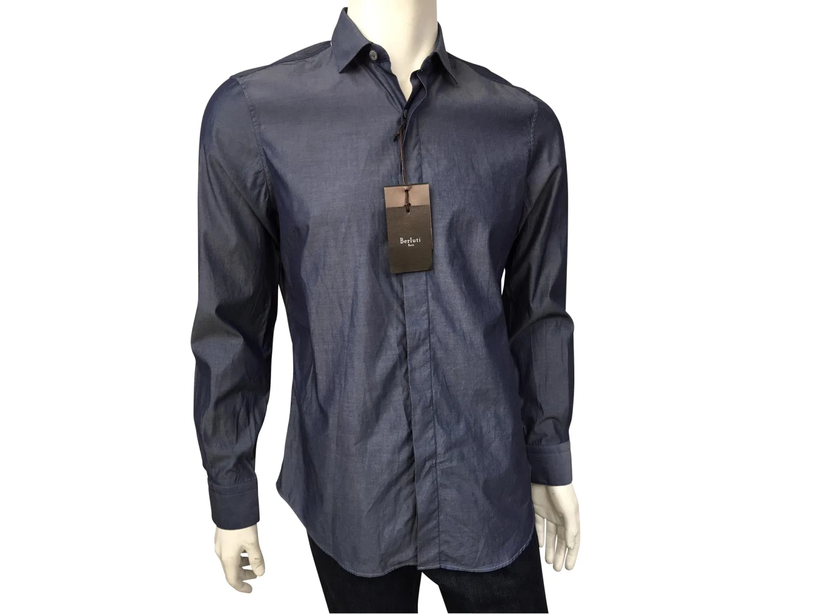 Chambray Slim Collar Shirt