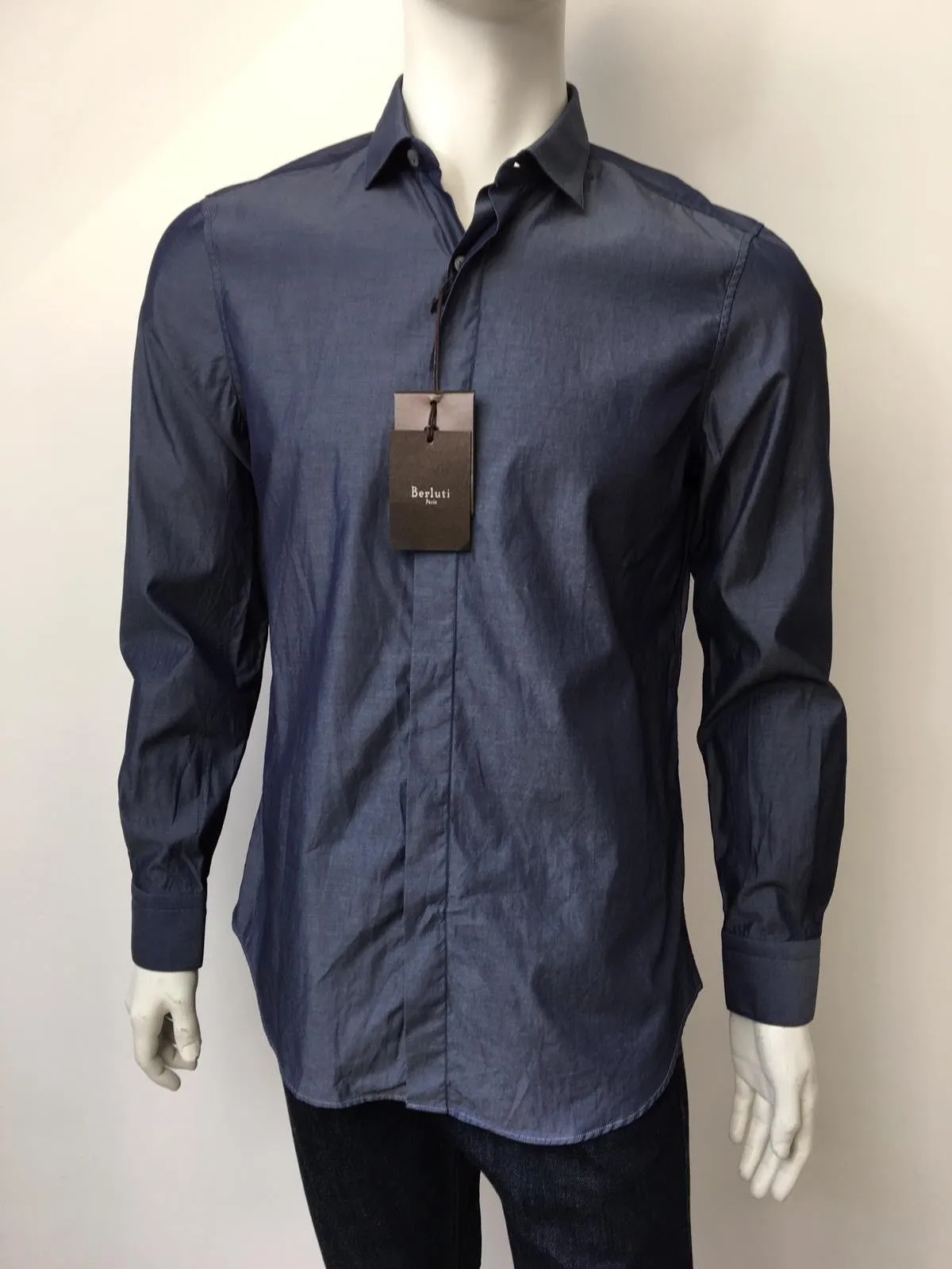 Chambray Slim Collar Shirt