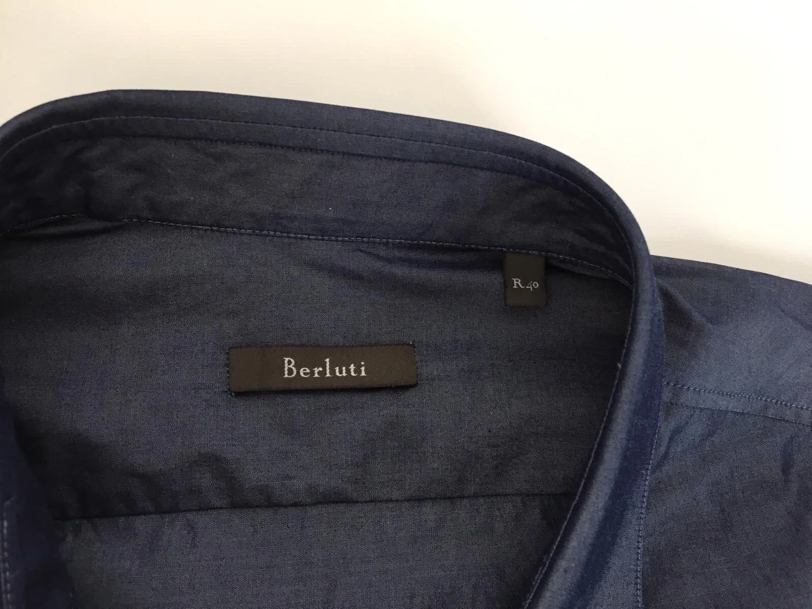 Chambray Slim Collar Shirt