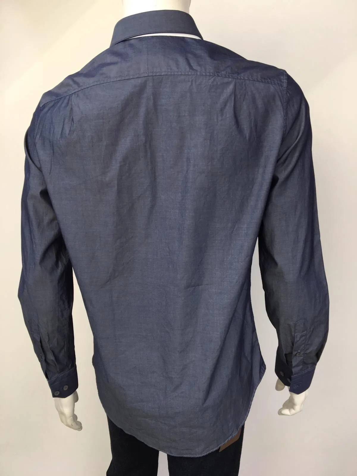 Chambray Slim Collar Shirt