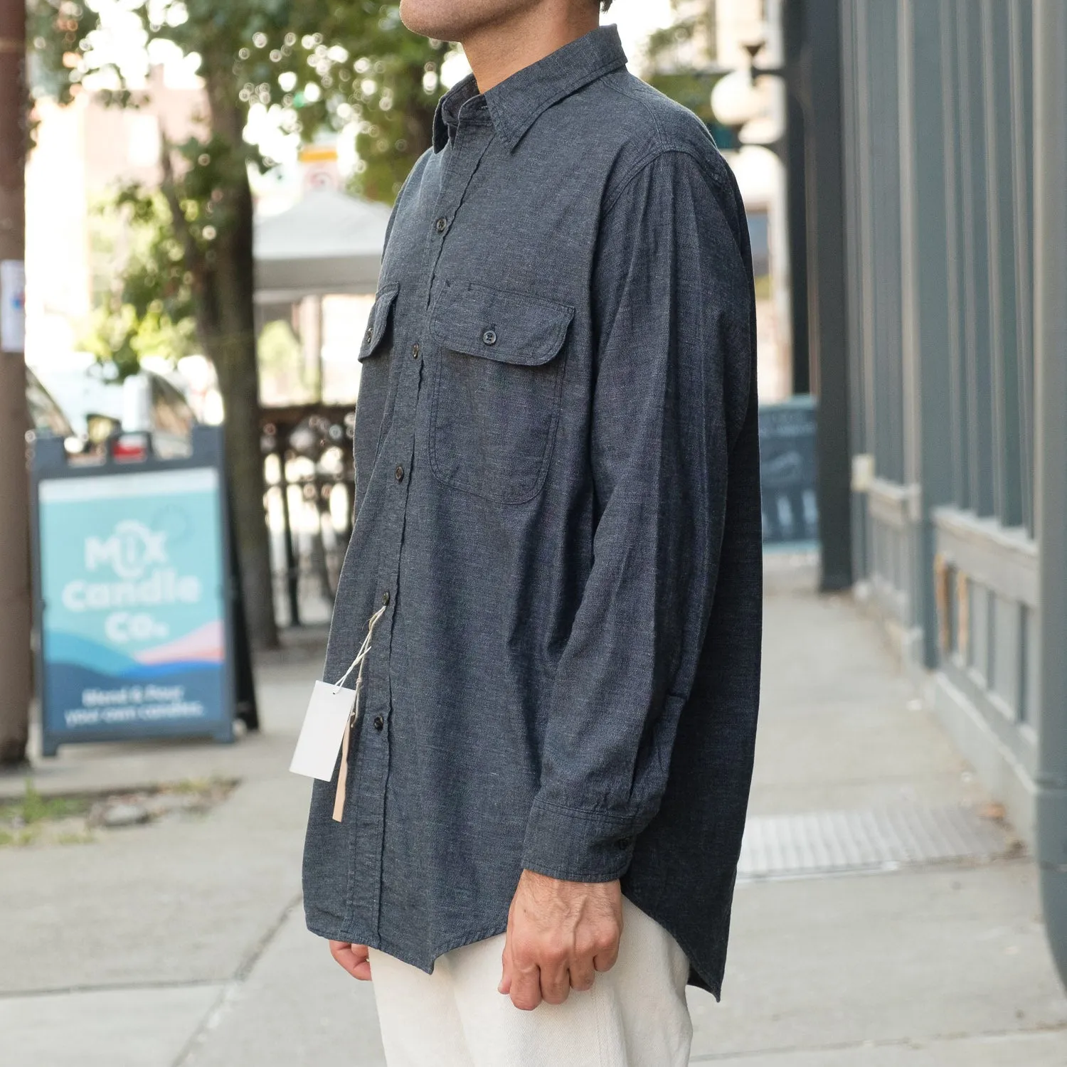 Chambray Work Shirt in Black