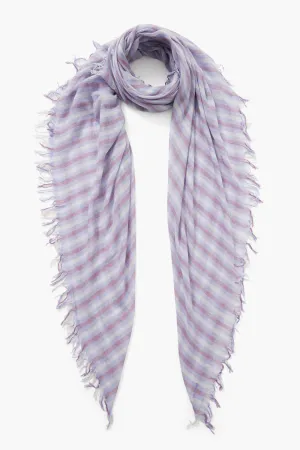 Chan Luu Stripe Cashmere & Silk Scarf- periwinkle