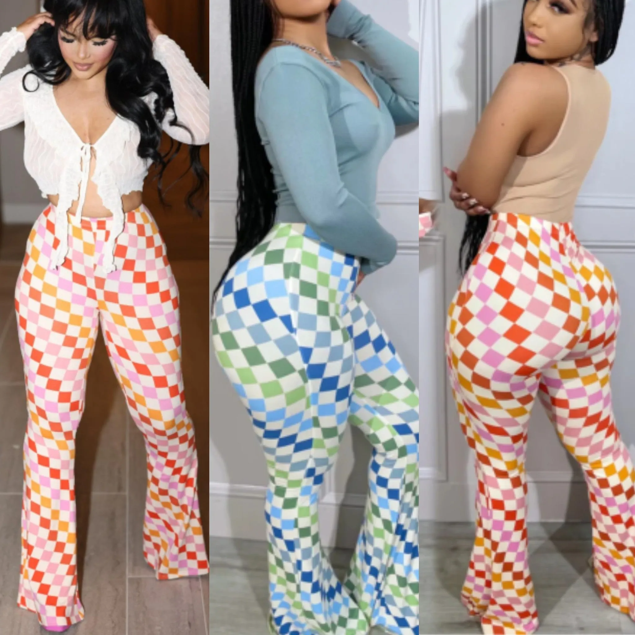 Check Mate Flare Pants