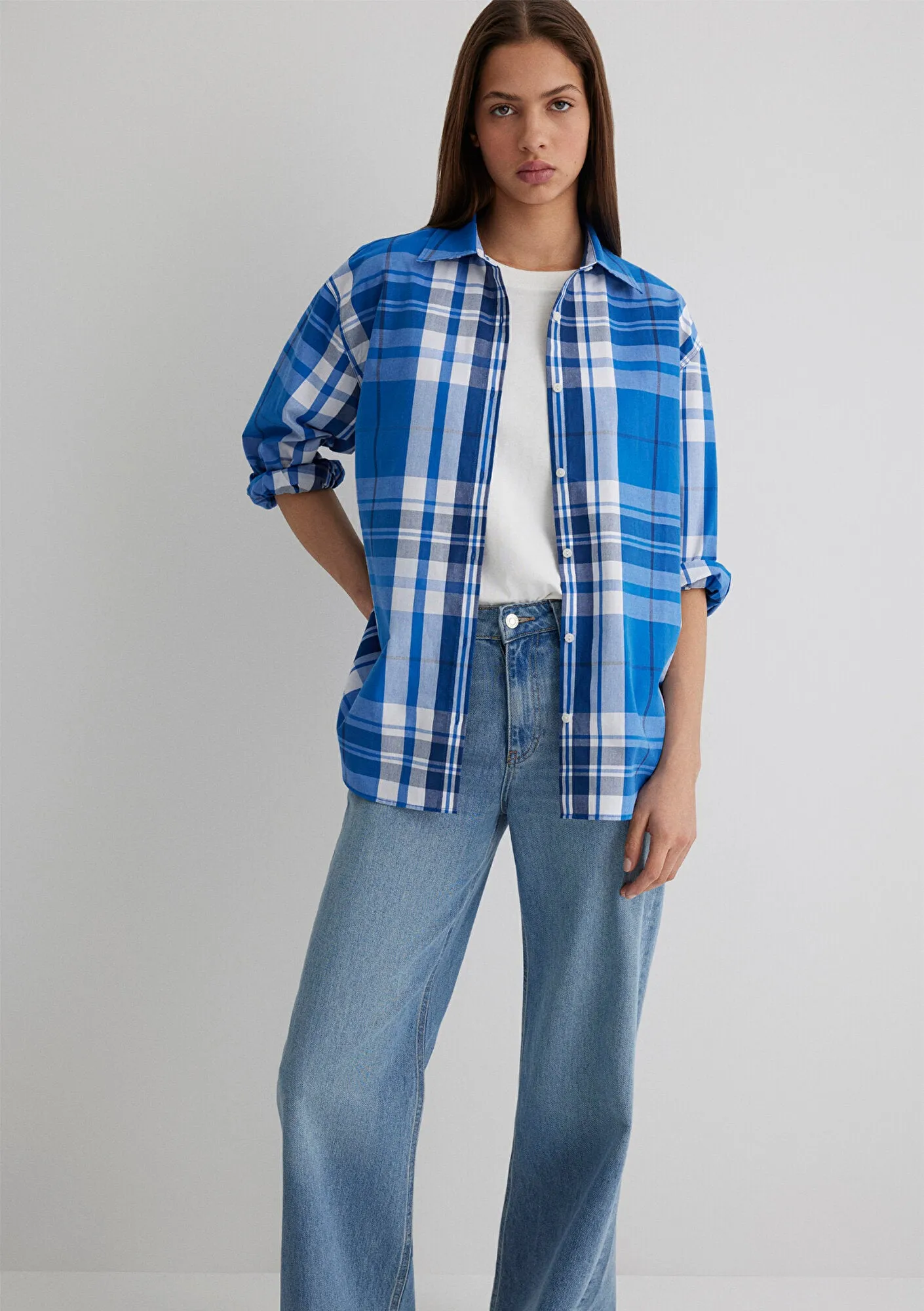 Checkered Blue Shirt