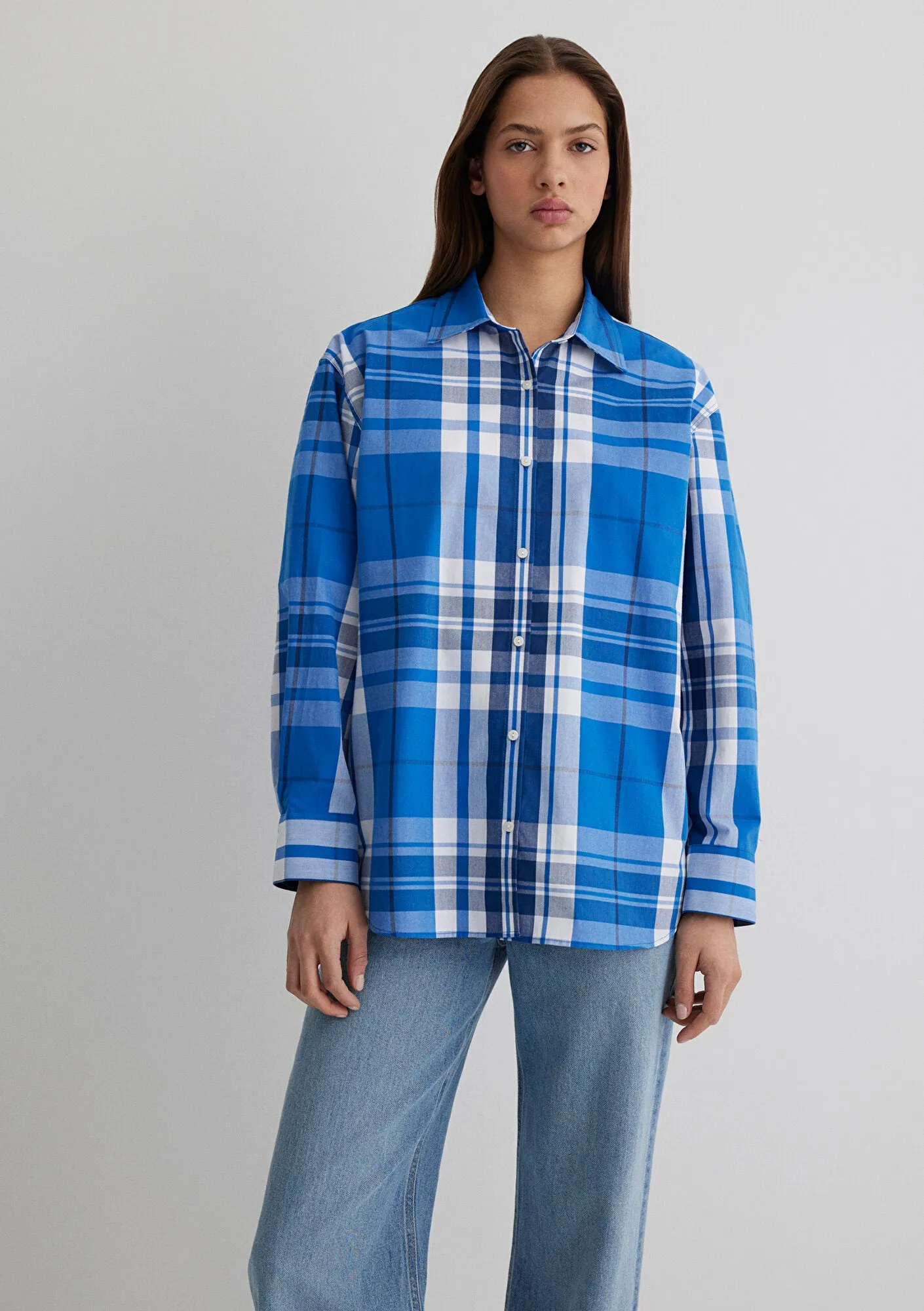 Checkered Blue Shirt