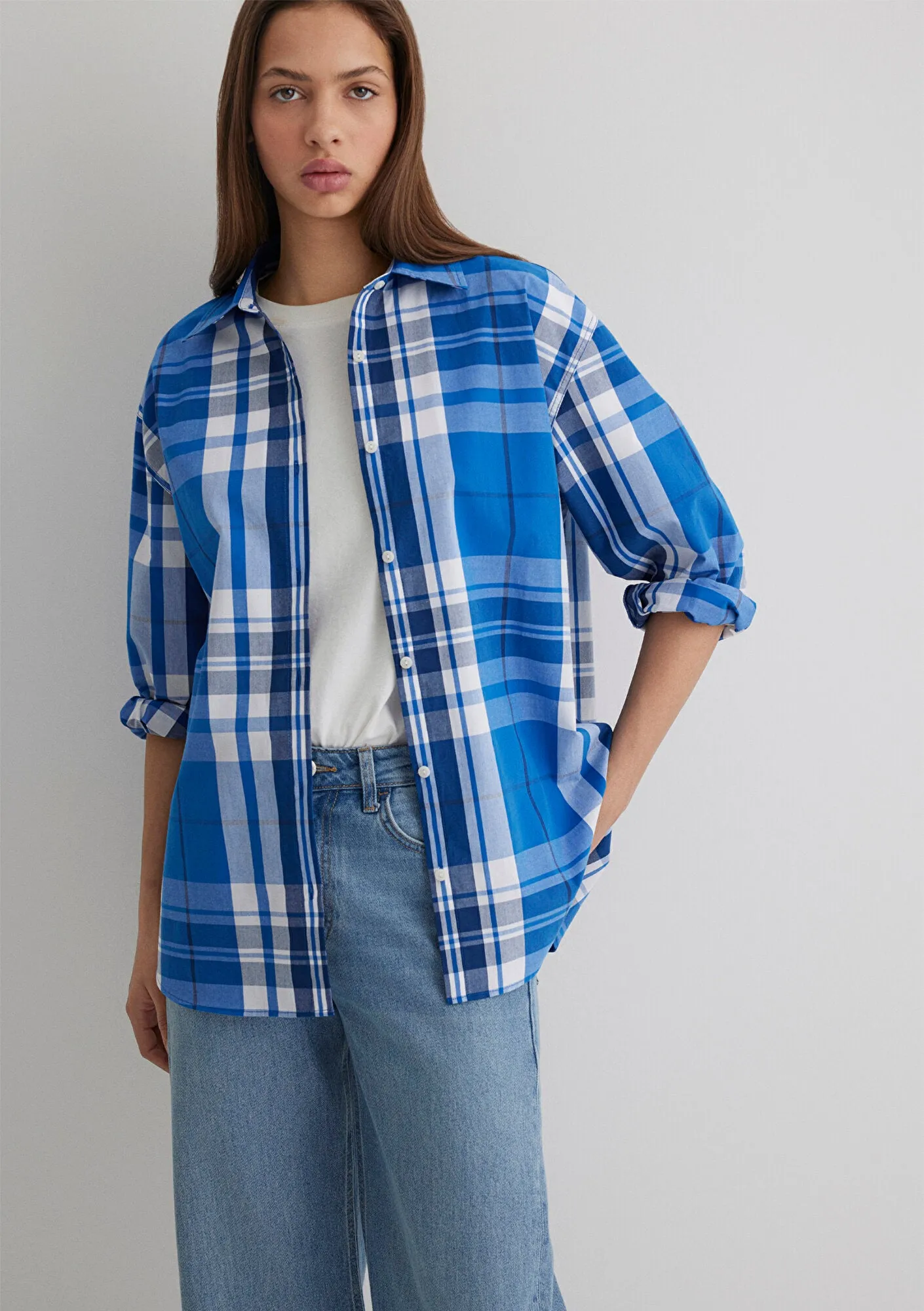 Checkered Blue Shirt