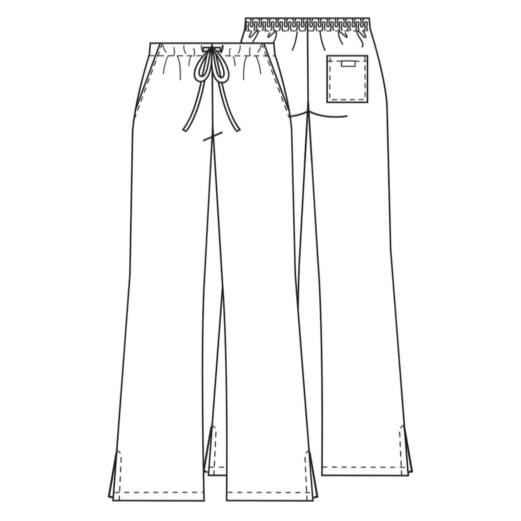 Cherokee Workwear 4101 Scrubs Pants Womens Natural Rise Flare Leg Drawstring Orchid