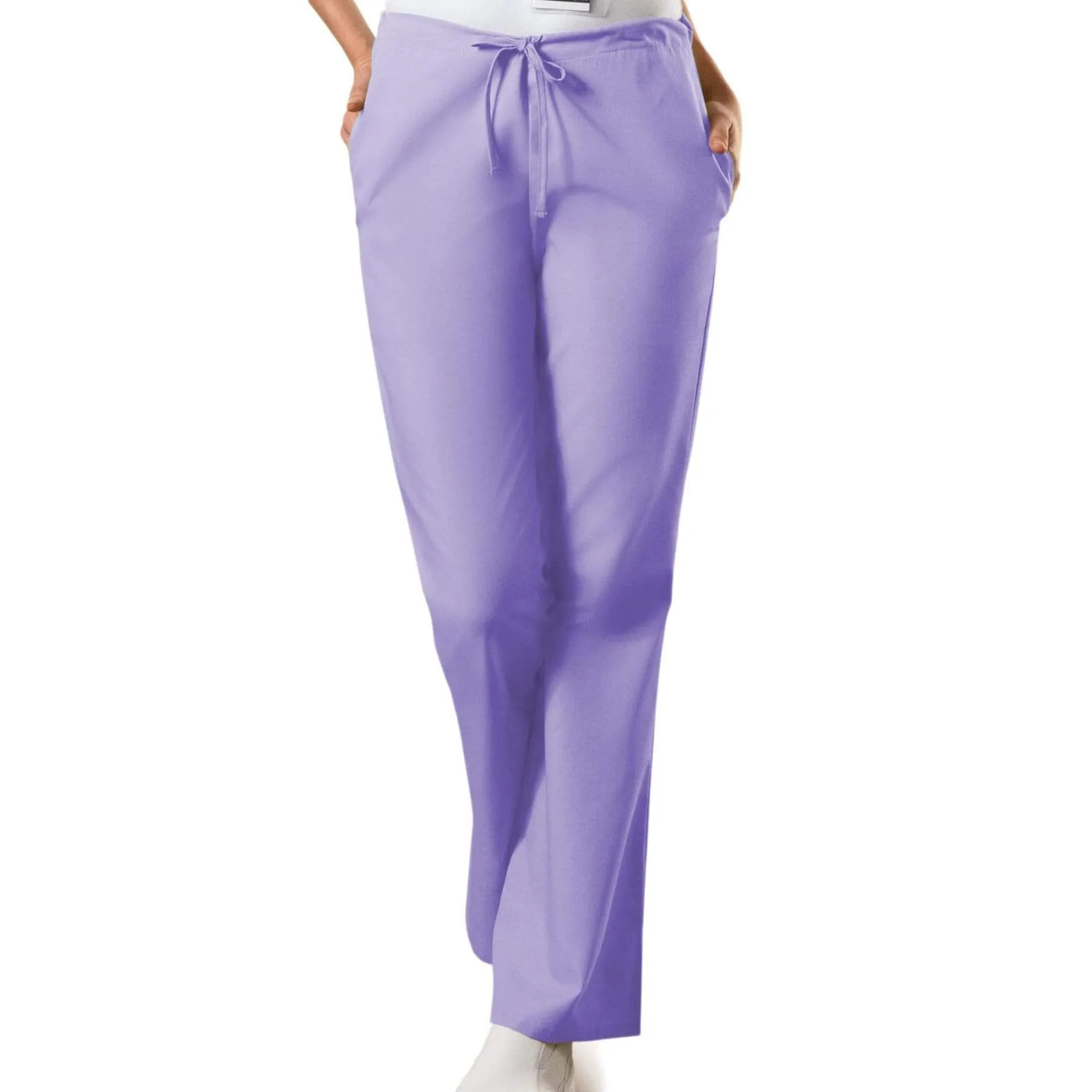 Cherokee Workwear 4101 Scrubs Pants Womens Natural Rise Flare Leg Drawstring Orchid