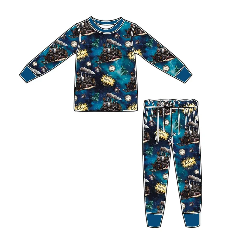 CHRISTMAS TRAIN PAJAMAS