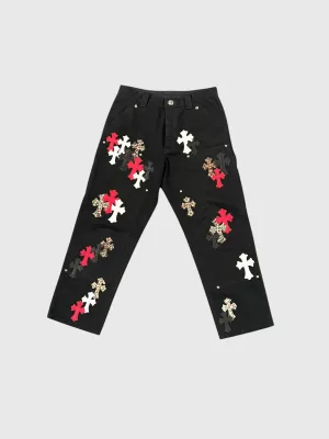 Chrome Hearts Cross Patch Carpenter Pants