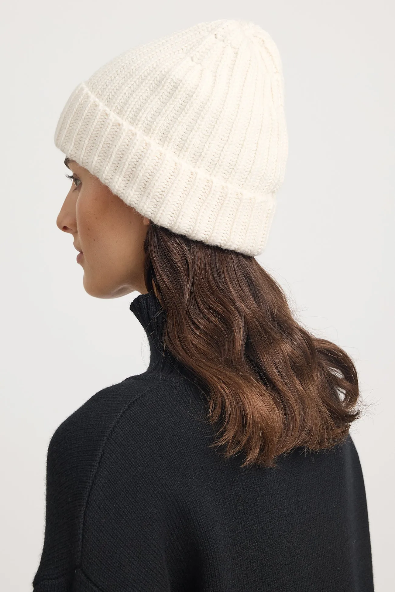 Chunky Wool Beanie | Ivory