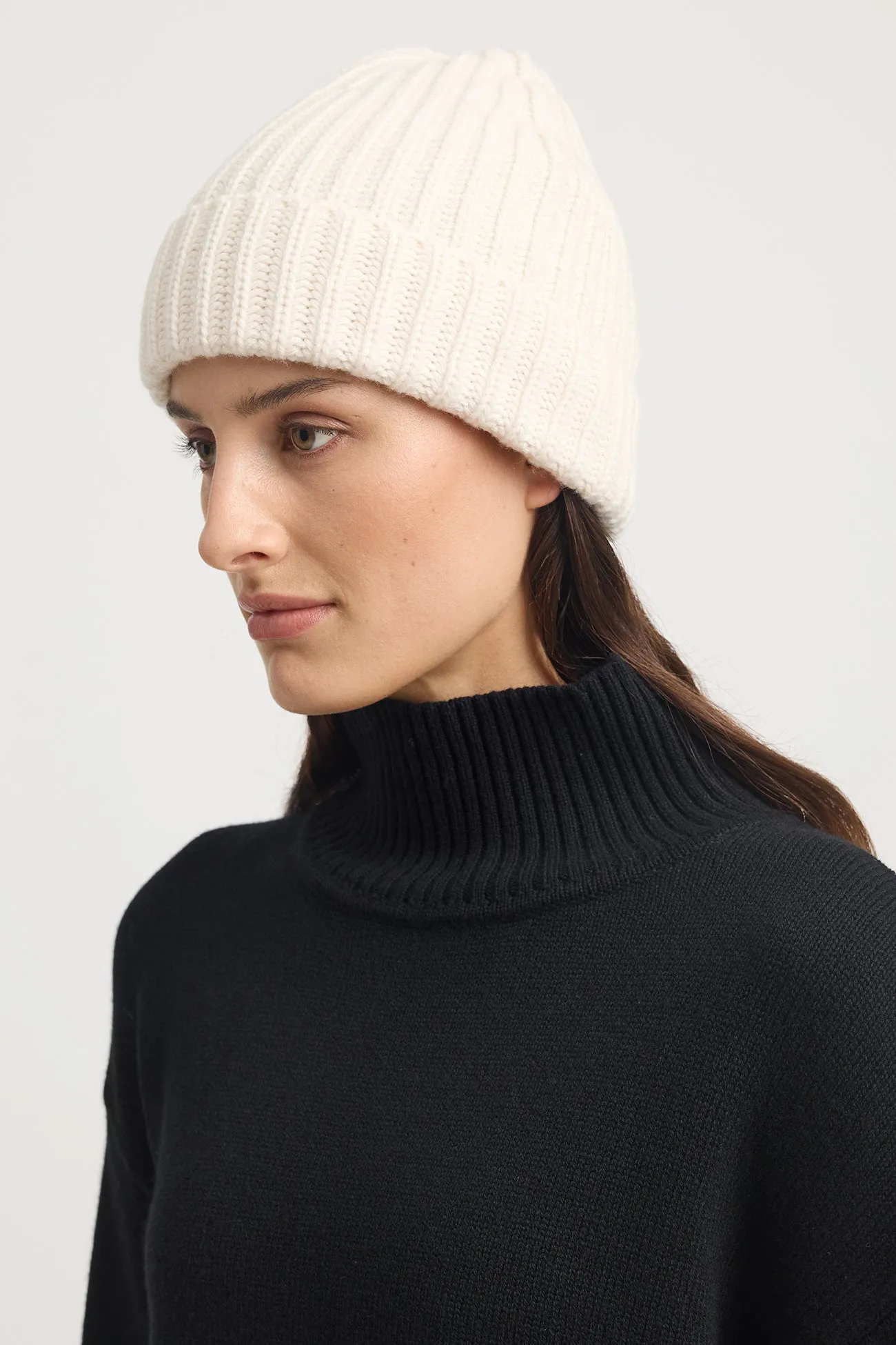 Chunky Wool Beanie | Ivory
