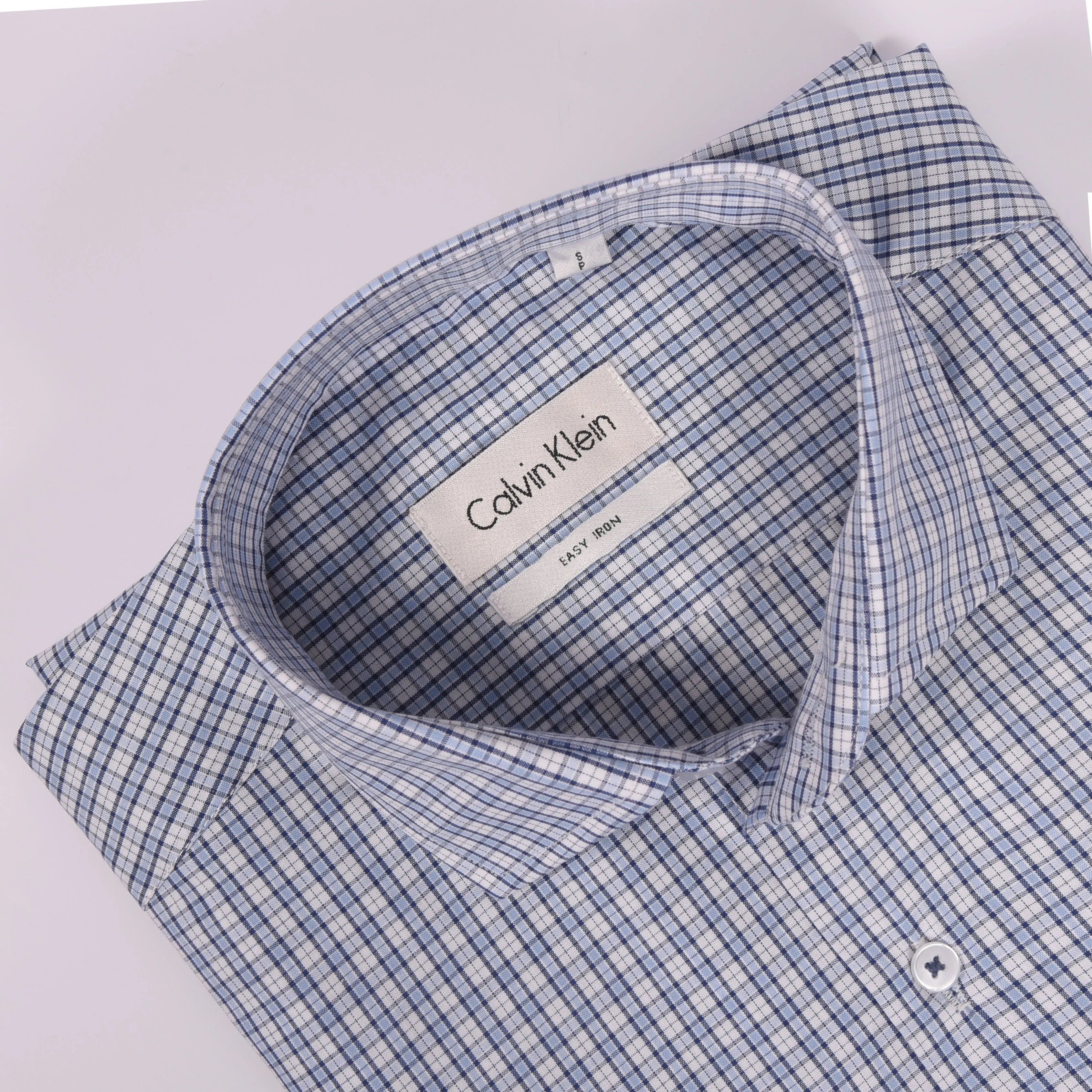 CK Blue & White Mini-Checkered Shirt