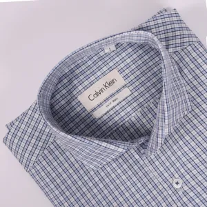 CK Blue & White Mini-Checkered Shirt