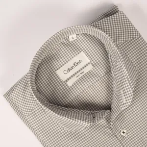 CK Grey Mini-Checkered Shirt