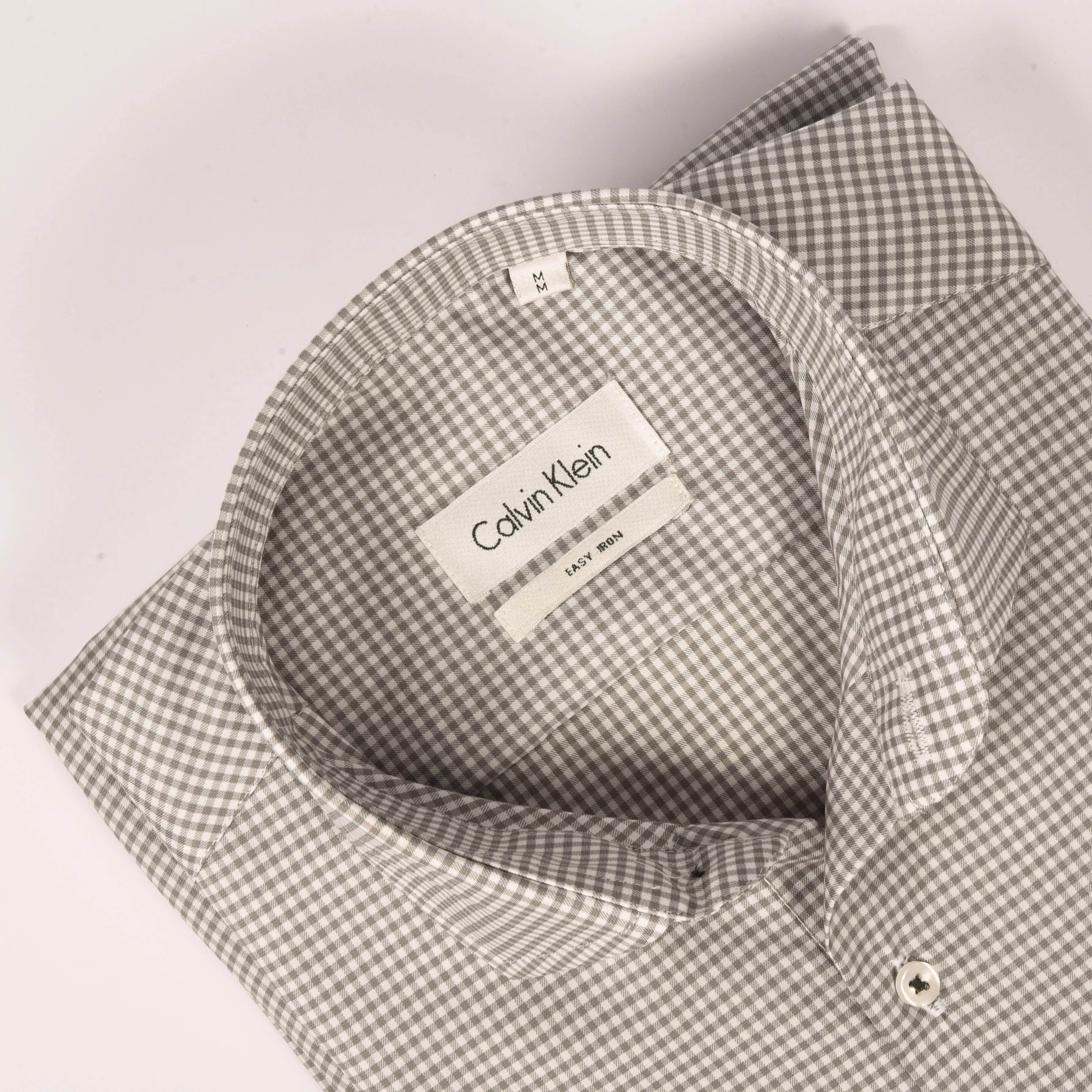 CK Grey Mini-Checkered Shirt