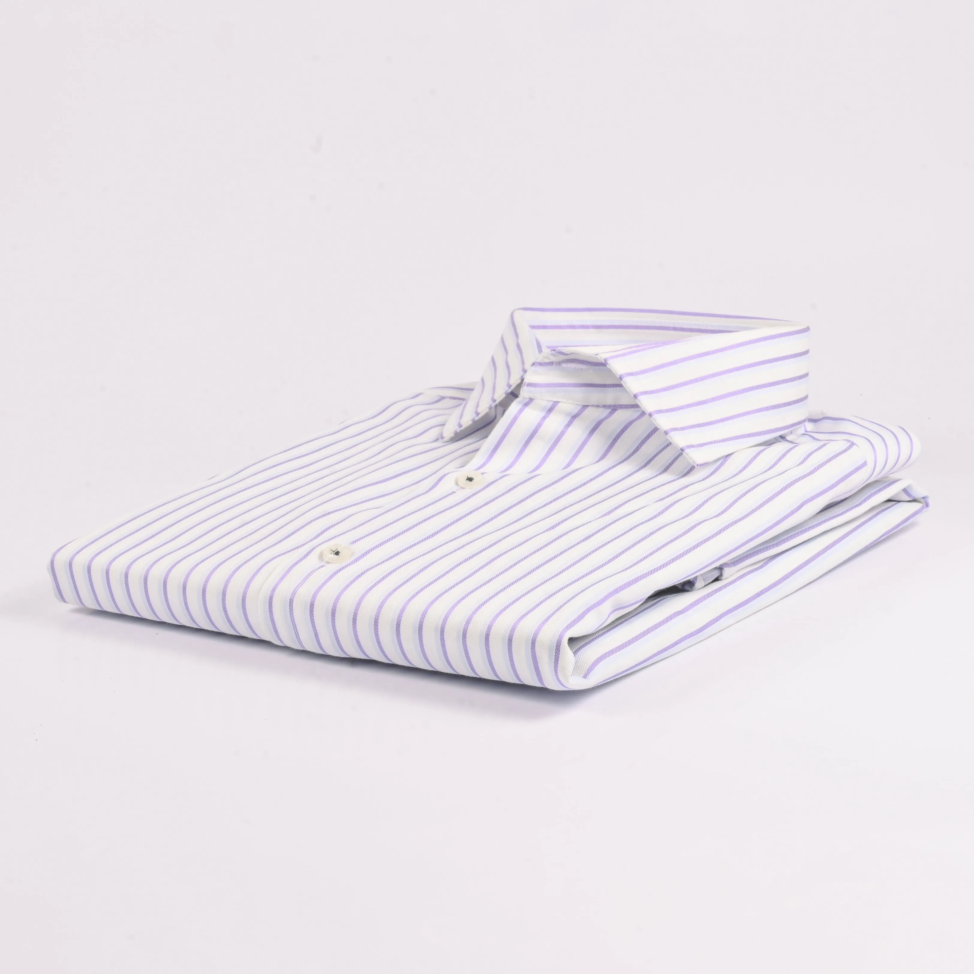 Ck Lilac Narrow Stripes Shirt