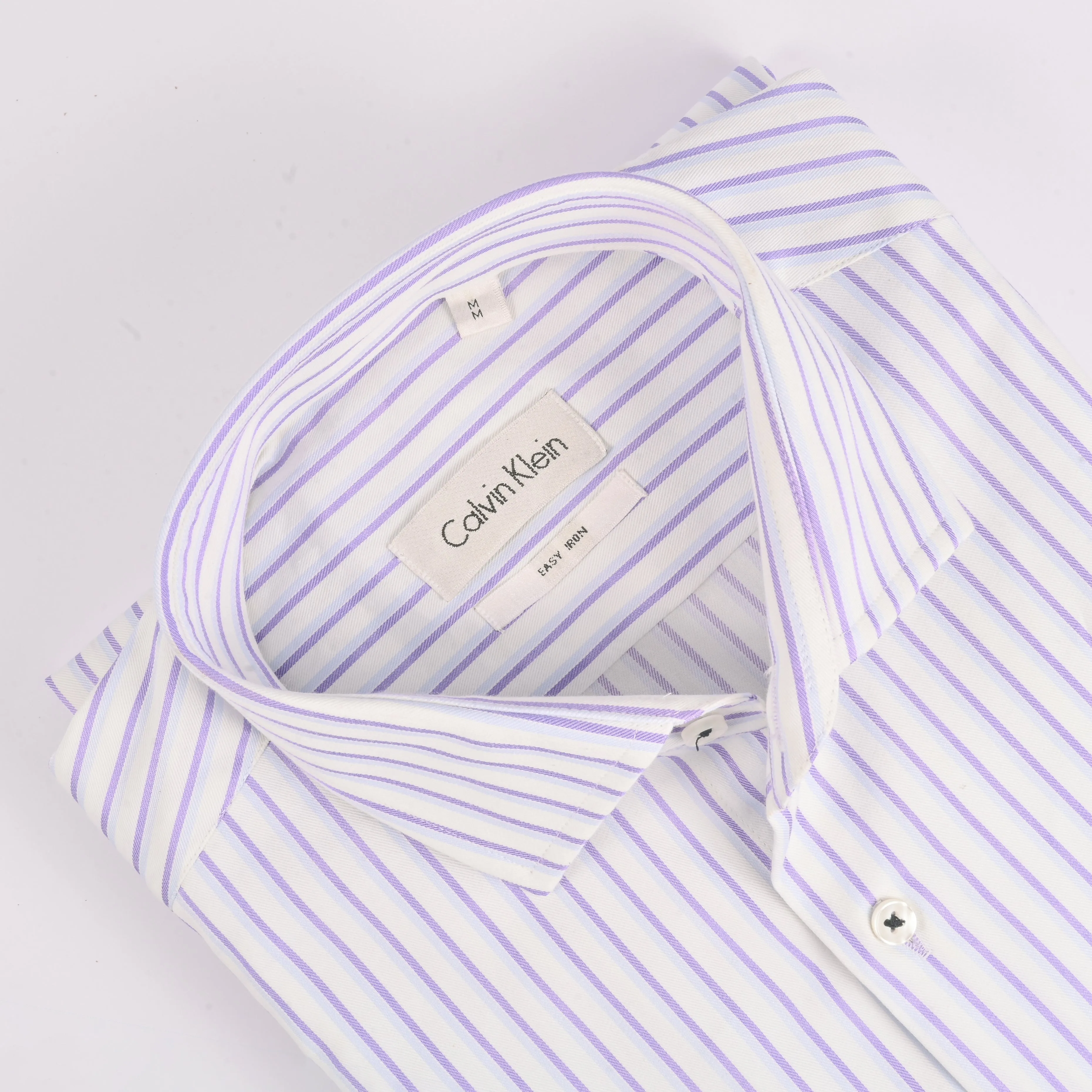Ck Lilac Narrow Stripes Shirt