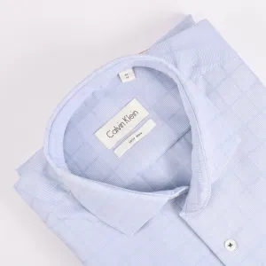 Ck Sky Blue Checkered Shirt