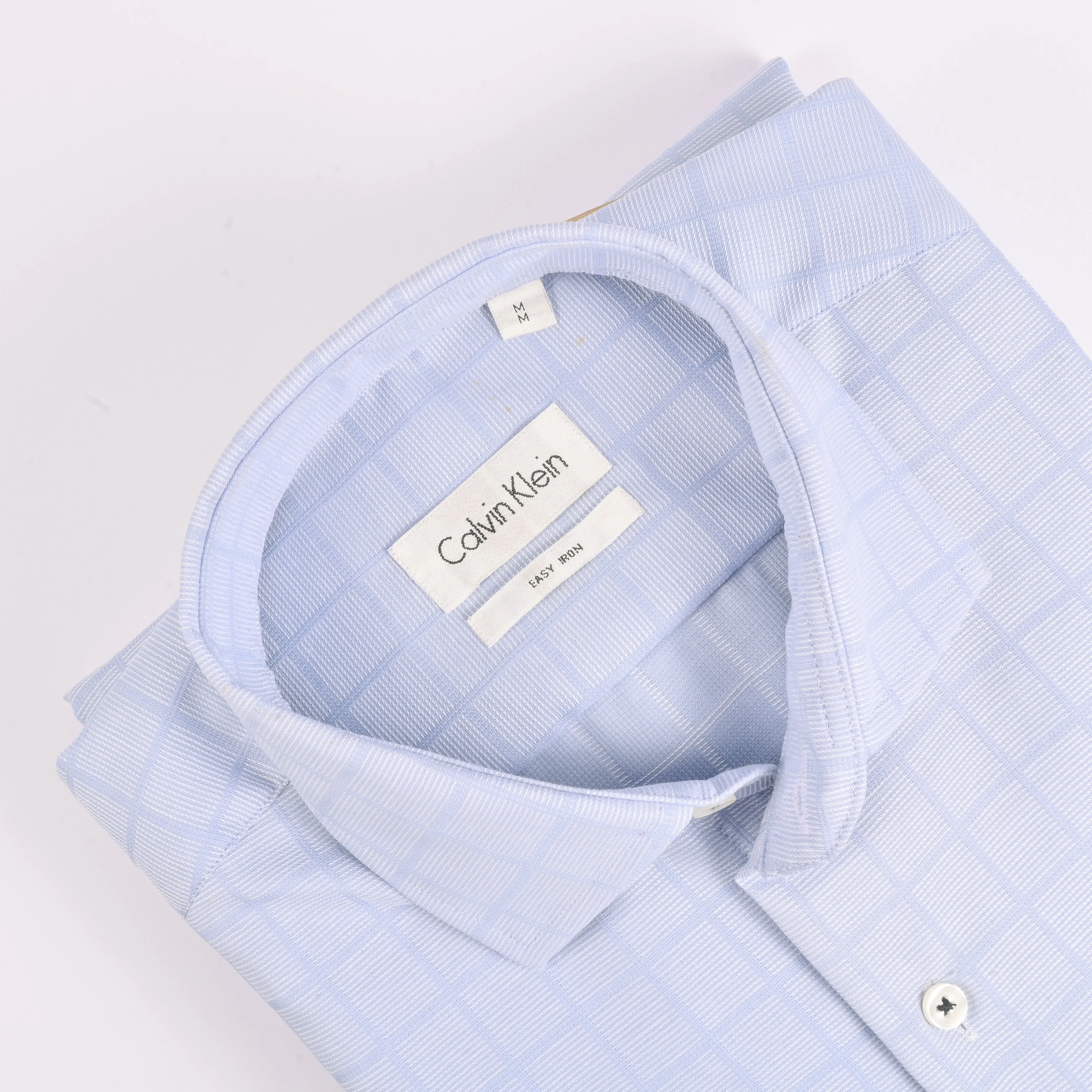 Ck Sky Blue Checkered Shirt