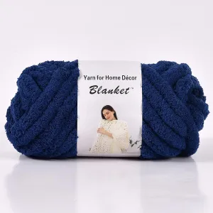 clootess Chenille Chunky Yarn Bulky Large Robe Handmade Knit DIY Sofa Bed Throw Blanket 5 lbs Blue CL-Chenille-1-Yarn-Navy-2.26