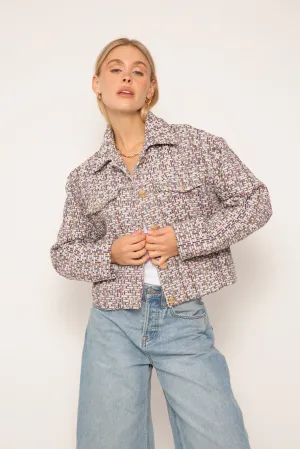 Colbie Tweed Trucker Jacket