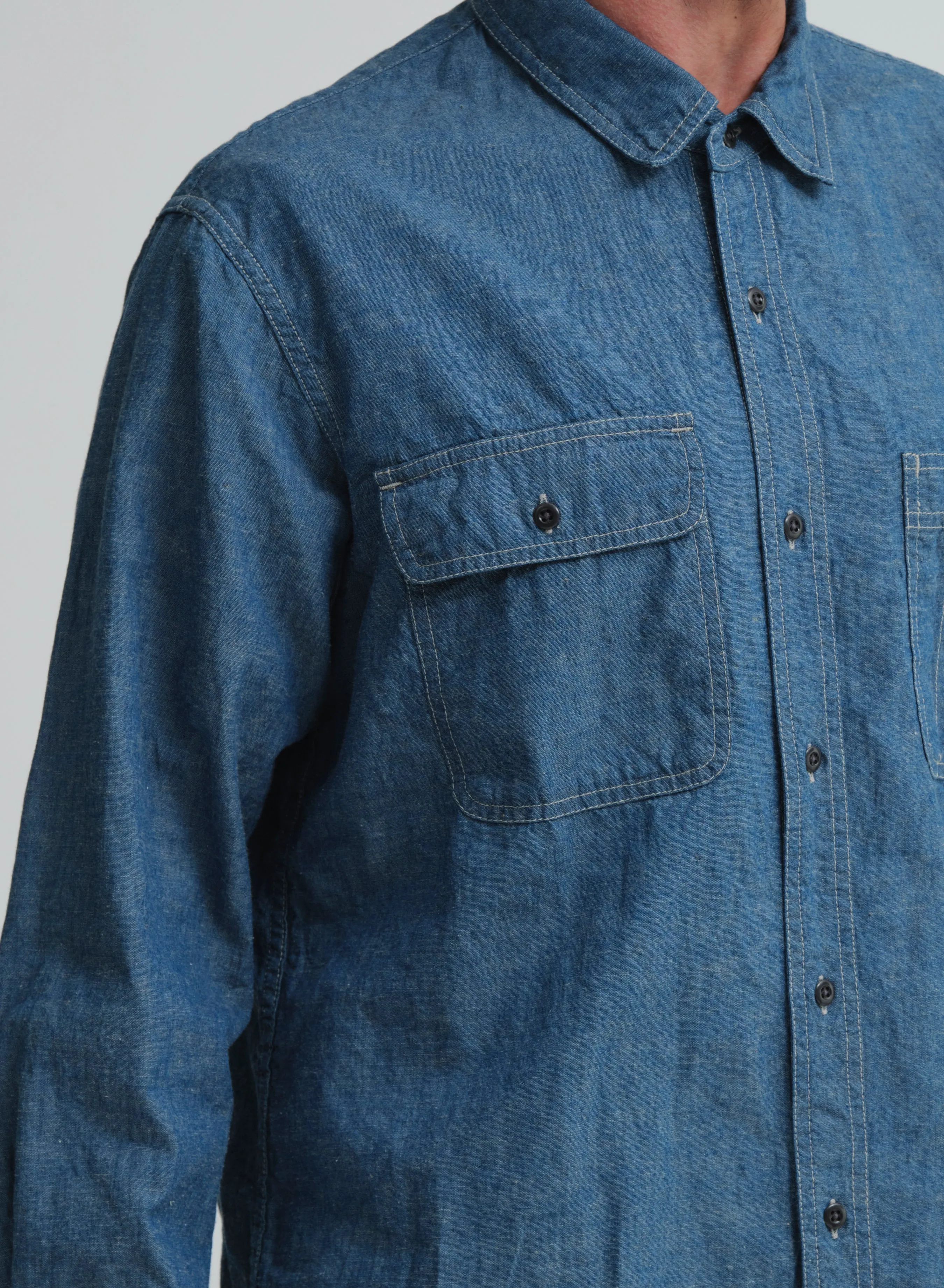 CO/LI Chambray Work Shirt | Blue