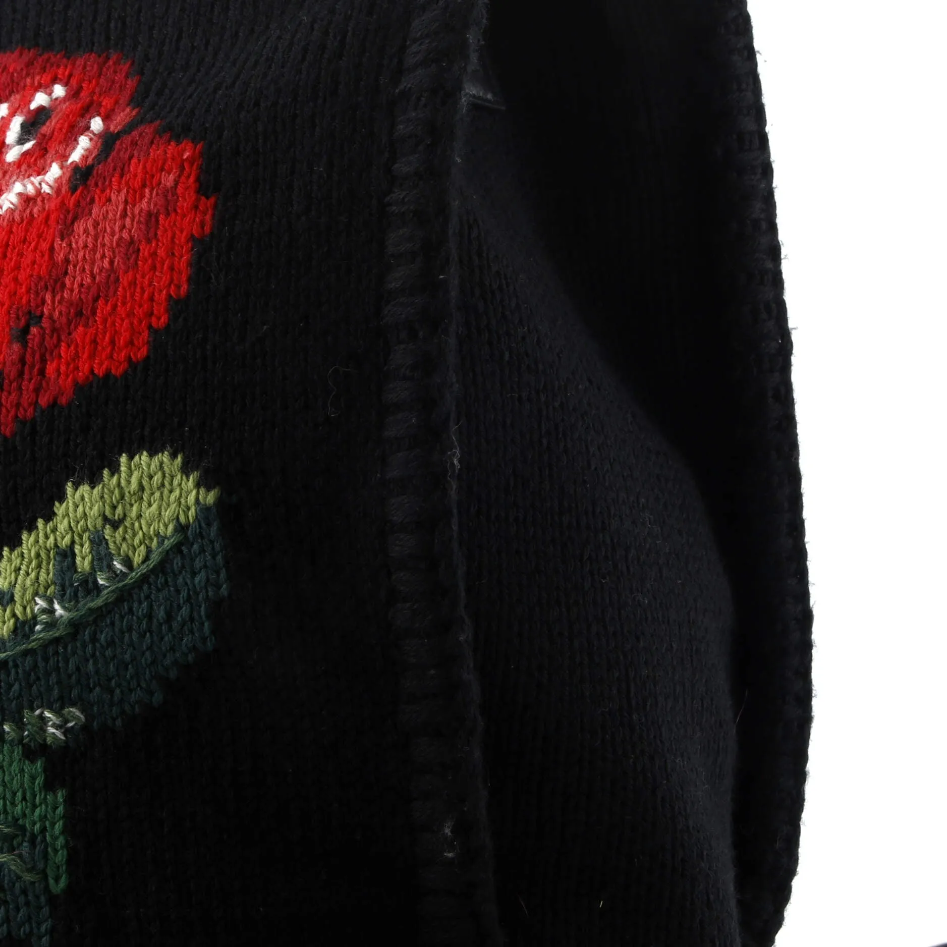Convertible Open Tote Embroidered Knit Cashmere Large