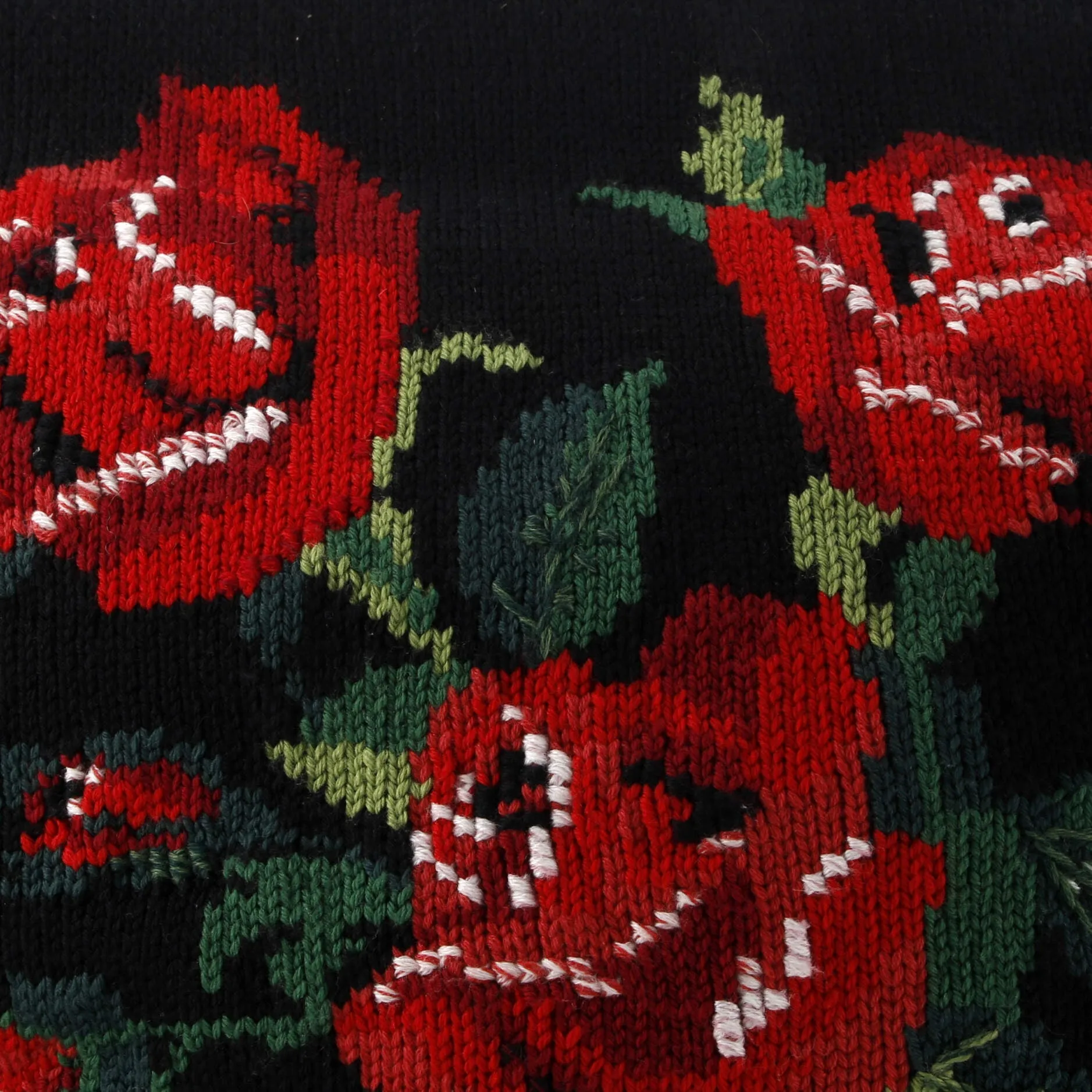 Convertible Open Tote Embroidered Knit Cashmere Large