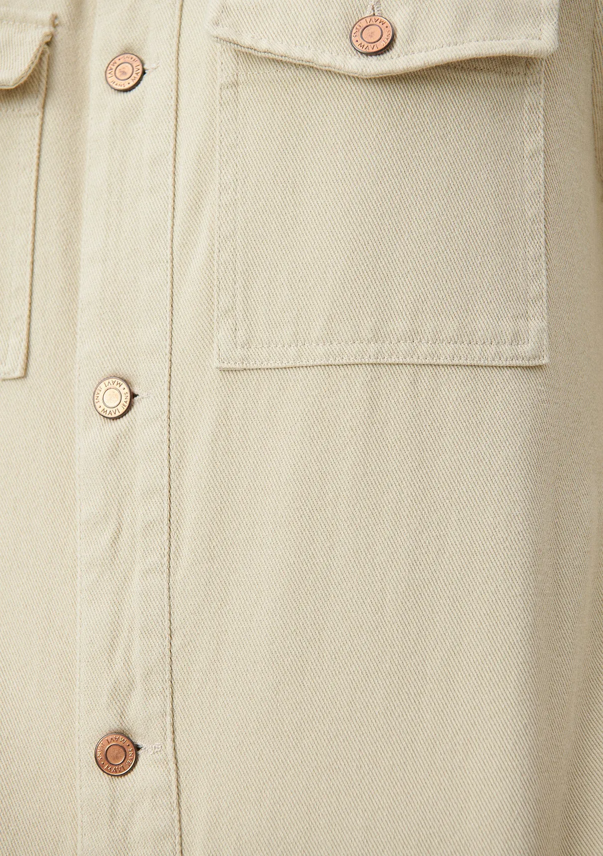Cord Collared Beige Trucker Jacket