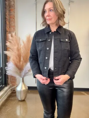 Cotton Blend Stretch Denim Jacket