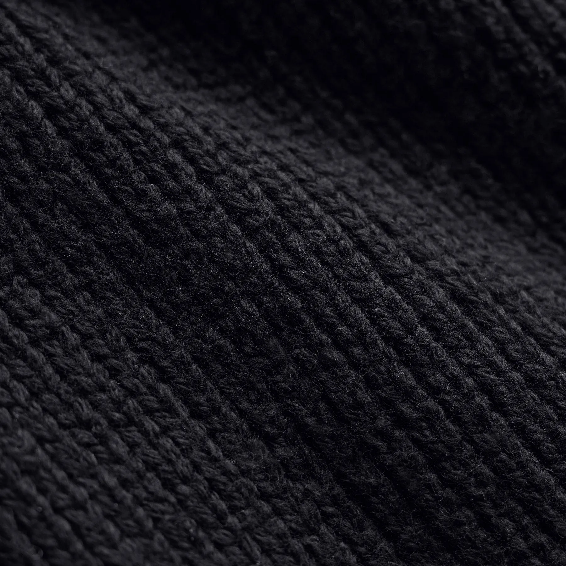 Cotton Knit Cardigan - Black