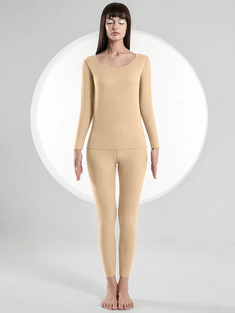Couple Fleece Lined Warm Seamless Pajamas Sets