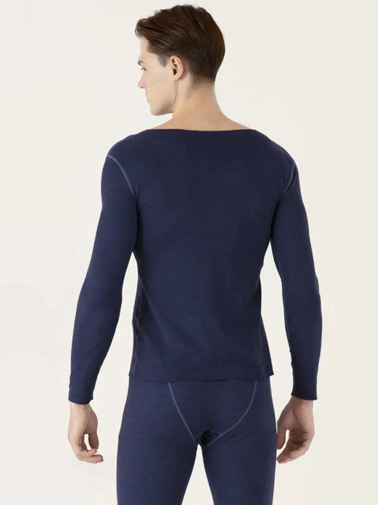 Couple Fleece Lined Warm Seamless Pajamas Sets