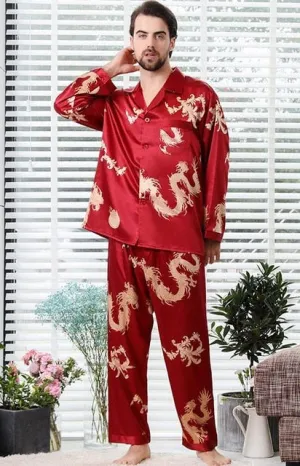 Couple Silk Satin Pajamas Pyjamas Set Long Sleeve Sleepwear Pijama Pajamas Suit Women And Man Sleep 2PC Set Loungewear Plus Size