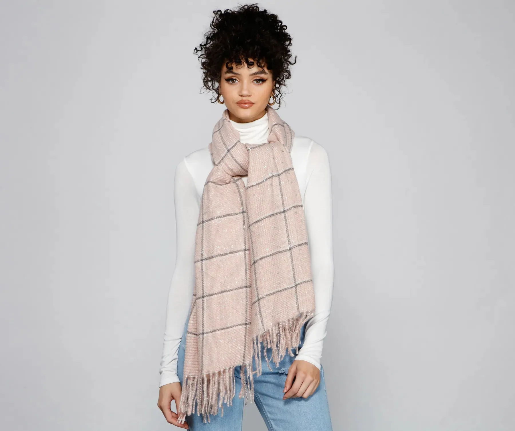 Cozy Feels Plaid Blanket Scarf