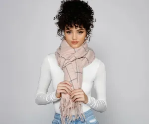Cozy Feels Plaid Blanket Scarf