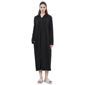 Cozy Hooded Zip Bathrobe Set for Couples - Lightweight Pajamas