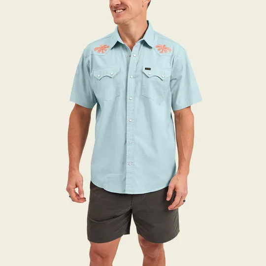 Crosscut Deluxe Shortsleeve | Fronds: Nile Blue | Howler Brothers
