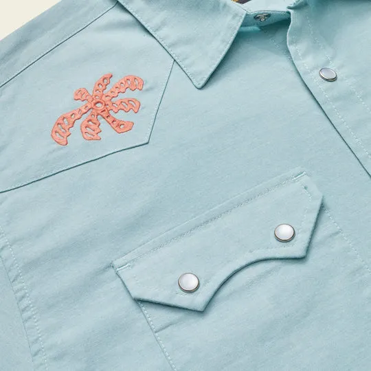 Crosscut Deluxe Shortsleeve | Fronds: Nile Blue | Howler Brothers